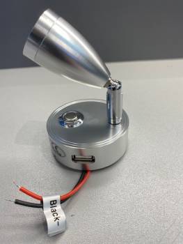 Leselampe 12 - 24 Volt, 3 Watt , 4000K mit Touch Dimmer und USB Anschluss